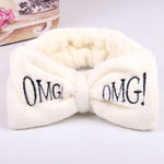 Dropshipping 2019 New Arrival Women Head Wrap Soft Coral Fleece Makeup Headband Washing Face Turban OMG Bow Hairband Hair Turban