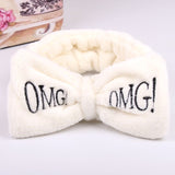 Dropshipping 2019 New Arrival Women Head Wrap Soft Coral Fleece Makeup Headband Washing Face Turban OMG Bow Hairband Hair Turban