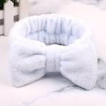 Dropshipping 2019 New Arrival Women Head Wrap Soft Coral Fleece Makeup Headband Washing Face Turban OMG Bow Hairband Hair Turban