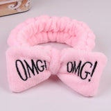 Dropshipping 2019 New Arrival Women Head Wrap Soft Coral Fleece Makeup Headband Washing Face Turban OMG Bow Hairband Hair Turban