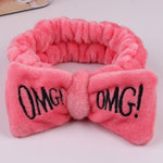 Dropshipping 2019 New Arrival Women Head Wrap Soft Coral Fleece Makeup Headband Washing Face Turban OMG Bow Hairband Hair Turban