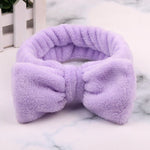 Dropshipping 2019 New Arrival Women Head Wrap Soft Coral Fleece Makeup Headband Washing Face Turban OMG Bow Hairband Hair Turban
