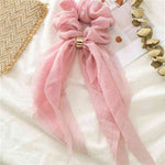 Vintage scarf, bowknot Women Hair Ponytail Holder, Rubber Serpentine Summer headbands Elastic Hair ties for Girls