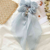 Vintage scarf, bowknot Women Hair Ponytail Holder, Rubber Serpentine Summer headbands Elastic Hair ties for Girls