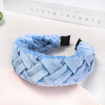 Winter Vintage Bohemian Velvet Braided Headband Knitted Hairband Hair Accessories