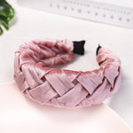 Winter Vintage Bohemian Velvet Braided Headband Knitted Hairband Hair Accessories