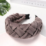 Winter Vintage Bohemian Velvet Braided Headband Knitted Hairband Hair Accessories