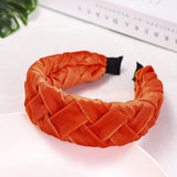 Winter Vintage Bohemian Velvet Braided Headband Knitted Hairband Hair Accessories