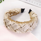 Winter Vintage Bohemian Velvet Braided Headband Knitted Hairband Hair Accessories