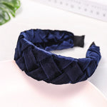 Winter Vintage Bohemian Velvet Braided Headband Knitted Hairband Hair Accessories