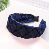 Winter Vintage Bohemian Velvet Braided Headband Knitted Hairband Hair Accessories
