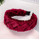 Winter Vintage Bohemian Velvet Braided Headband Knitted Hairband Hair Accessories