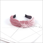 2019 Velvet Women Headbands Knotted Women Vintage Hair Accessories WinterSolid Turban Elastic Hairband Head Hoop Head Band