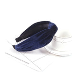 2019 Velvet Women Headbands Knotted Women Vintage Hair Accessories WinterSolid Turban Elastic Hairband Head Hoop Head Band