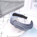 2019 Velvet Women Headbands Knotted Women Vintage Hair Accessories WinterSolid Turban Elastic Hairband Head Hoop Head Band