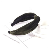 2019 Velvet Women Headbands Knotted Women Vintage Hair Accessories WinterSolid Turban Elastic Hairband Head Hoop Head Band
