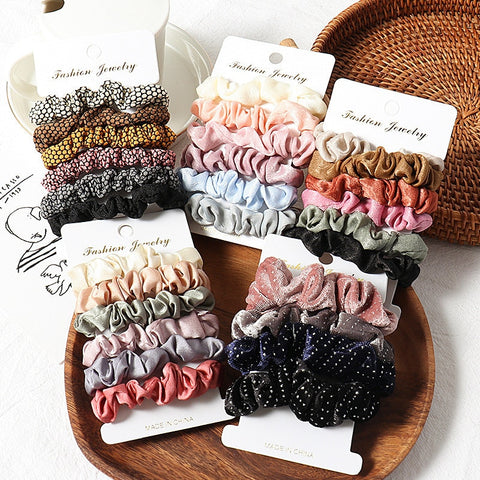 Free shipping fashion ins winter women basic scrunchies girl's hair bands Ponytail Holder Hair accessories
