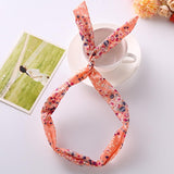 Women Sweet Hair Bands Print Headbands Retro Hair Accessories Cross Turban Bandage Bandanas Hairband Headwrap Summer Headwear