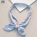 Women Sweet Hair Bands Print Headbands Retro Hair Accessories Cross Turban Bandage Bandanas Hairband Headwrap Summer Headwear