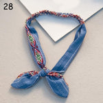 Women Sweet Hair Bands Print Headbands Retro Hair Accessories Cross Turban Bandage Bandanas Hairband Headwrap Summer Headwear