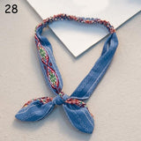Women Sweet Hair Bands Print Headbands Retro Hair Accessories Cross Turban Bandage Bandanas Hairband Headwrap Summer Headwear