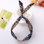 Women Sweet Hair Bands Print Headbands Retro Hair Accessories Cross Turban Bandage Bandanas Hairband Headwrap Summer Headwear