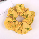 Korean Women Hearwear Girls Hair Tie Striped Lady Scrunchies Ponytail Hair Female Holder Rope Pineapple Print Hair Accessories