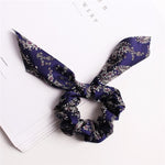 Creative Satin Hair Ties Leopard Hair Ropes Knotted Rabbit Ear Scrunchies Long Streamer Ponytail Holder Female Hair Accessories