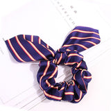 Creative Satin Hair Ties Leopard Hair Ropes Knotted Rabbit Ear Scrunchies Long Streamer Ponytail Holder Female Hair Accessories