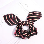 Creative Satin Hair Ties Leopard Hair Ropes Knotted Rabbit Ear Scrunchies Long Streamer Ponytail Holder Female Hair Accessories