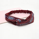Fashion Women Girls Summer Bohemian Hair Bands Print Headbands Vintage Cross Turban Bandage Bandanas HairBands Hair Accessories