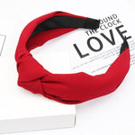 Solid Color Knot Headbands for Women Simple Fabric Girls Hairband Women Hair Accessories Wide Side Hair Band