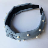 Solid Color Knot Headbands for Women Simple Fabric Girls Hairband Women Hair Accessories Wide Side Hair Band