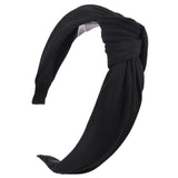 Solid Color Knot Headbands for Women Simple Fabric Girls Hairband Women Hair Accessories Wide Side Hair Band
