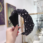 Solid Color Knot Headbands for Women Simple Fabric Girls Hairband Women Hair Accessories Wide Side Hair Band