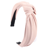 Solid Color Knot Headbands for Women Simple Fabric Girls Hairband Women Hair Accessories Wide Side Hair Band