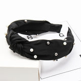Solid Color Knot Headbands for Women Simple Fabric Girls Hairband Women Hair Accessories Wide Side Hair Band