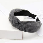 Solid Color Knot Headbands for Women Simple Fabric Girls Hairband Women Hair Accessories Wide Side Hair Band