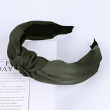 Solid Color Knot Headbands for Women Simple Fabric Girls Hairband Women Hair Accessories Wide Side Hair Band