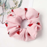 Korean Women Hearwear Girls Hair Tie Striped Lady Scrunchies Ponytail Hair Female Holder Rope Pineapple Print Hair Accessories