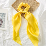 New Women Ribbon Flower Point Printed Scrunchies Elastic Fashion Hair Bands Headwear Girls Elegant Hair Accessories Hair Gum