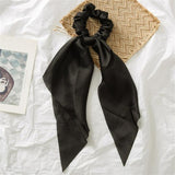 New Women Ribbon Flower Point Printed Scrunchies Elastic Fashion Hair Bands Headwear Girls Elegant Hair Accessories Hair Gum