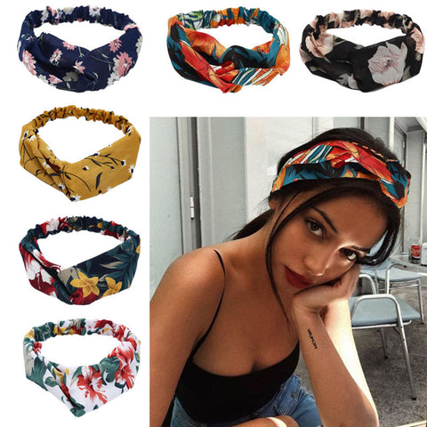 Colorful elastic hair band Wrap Plaid Knot Headband Hair band for Women bandana Girls Striped Headwear Gift hair band headband