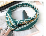 Elastic cross sports hair band ladies Korean headband headband elastic face wash hair accessories