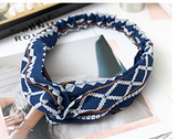 Elastic cross sports hair band ladies Korean headband headband elastic face wash hair accessories