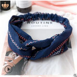 Elastic cross sports hair band ladies Korean headband headband elastic face wash hair accessories