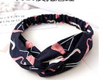 Elastic cross sports hair band ladies Korean headband headband elastic face wash hair accessories