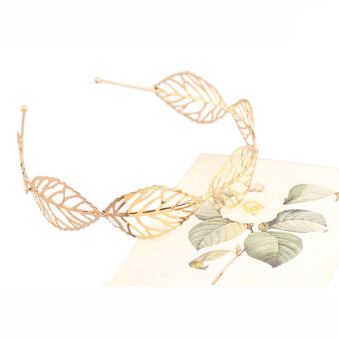 Big Leaf Leaves Hair Band Metal's Female Contracted Hair Hoop Hair Accessories