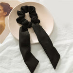 Newly Vintage Women stripe Hair Scarf Bowknot Streamers Scrunchies Ponytail Holder Girls Summer Headbands Elastic Hair band