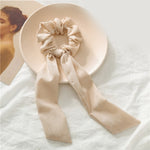 Newly Vintage Women stripe Hair Scarf Bowknot Streamers Scrunchies Ponytail Holder Girls Summer Headbands Elastic Hair band